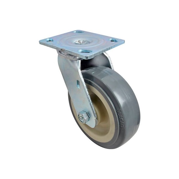 Allpoints 1201150 Caster, Plate (6", Gry) For Standard Keil